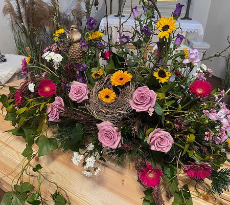 Sarggesteck Garten bunt-Jan