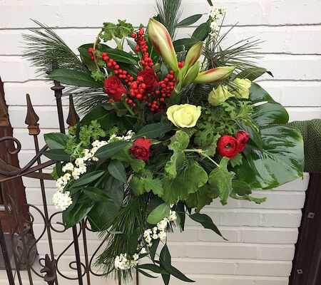 rot weisser Adventsgruß