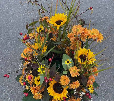 Gesteck sonniger Herbstausklang 10.23